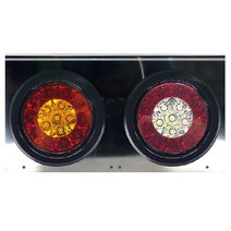 대성부품/LED 사각 2구 데루등/스텐판/3WAY/LED테일램프/브레이크등/원형/후미등/C-010/12V/24V/램프/C-010/화물차/대형트럭/후진등/빽등/개조용/DIY/사각등, 24V C-010(운전석)