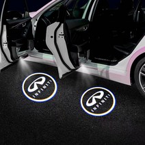2x LED 자동차 도어 라이트 로고 인피니티 Q50 Q70 QX70 QX80 FX37 FX35 G37 G25 M25 M35 M37 EX25 EX35 EX37 액세서리, One Color_One Size, One Color_One Size, 01 changeable