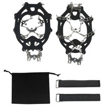 야외 겨울 견인 클리트 눈 신발 부츠 등산 낚시 하이킹 망간 강철 신발 커버에 대한 1823 치아 크램폰, 1-협력사, 23 이빨 크램폰 xl