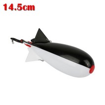 잉어 낚시 로켓 피더 대형 소형 Spod 폭탄 플로트 루어 미끼 홀더 14.5cm 19cm 펠렛 액세서리, 14.5cm Black White, CHINA