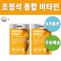 조정석 멀티 종합 비타민 앤 미네랄 GNM 자연의품격 +알약통 종비 멀비 부모님 온가족 엄마 아빠 여성 남성 여자 남자 선물 영양 보충 섭취 올인원 30대 40대 50대 60대 몸, 6개월 (2박스) *추천할인*