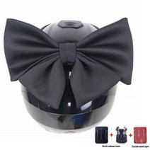 헬멧꾸미기 리본 헬멧 악세사리 오토바이 바이크, B-3형 블랙(헬멧 없음)