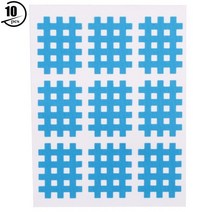 10 개/가방 스포츠 근육 테이프 탄성 나선형 크로스 Kinesiology 물리 치료 74x98mm, 04 하늘색