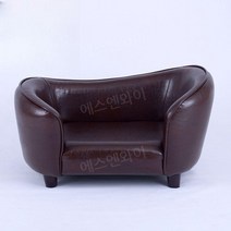 강아지용 애견용 가죽 쇼파 반려동물 침대 가죽소파, 커피 미디엄 (1~15kg)