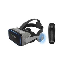 VR 헤드셋 아이폰용 가상 현실 3D 게임 영화 고글과 안드로이드 4.76.1인치 스마트폰 조정 헤드폰 컨트롤러 포함 안경