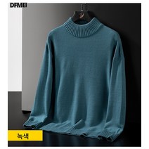 DFMEI 가을겨울 남성스웨터 반폴라 니트 기모레깅스