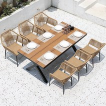 테라스 테이블 세트 의자 인테리어 야외 4인용 6인용 감성 커피숍 카페, d