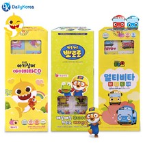 뽀로로 타요 핑크퐁 어린이 비타민 250정 캔디 키즈 유아 어린이집 유치원 간식 D, 타요 멀티비타 250정