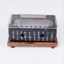 1인화로 소불고기 황동 구리 석쇠 유기 옥돌 옛날 솥뚜껑 세라믹 연기 기름안튀는 고기 불판 일본 숯 그릴 캐릭터 스토브 일본 그릴 작은 그릴 개인 스토브 바베큐 스토브 나무 숯, 크기가 큰