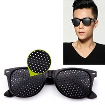 BUyuS명품형핀홀안경 핀홀안경5홀 핀홀안경3홀 눈운동안경굿딜 브이숍, 3홀