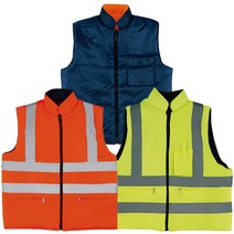 MC237 야광안전 양면 패딩조끼 2칼라 단체조끼 남녀공용