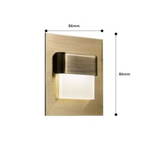 계단리프트 핸드카 대차 전동 가정용리프트 농업용운반차 오목한 마운트 LED 벽 램프 사각형 원형 계단 조명 코너 풋라이트 침실 옷장 발코니 주방 장식, 20.Square Gold - 3W - Cool Whi