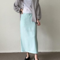 [다잇템] 여자 롱 비비드색깔 H랩 봄여름 스커트