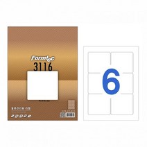 폼텍 LQ-3116 분류표기용 라벨지 6칸 20매
