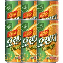 키워도 회의 미팅 회사 탕비실 사무실 간식 자연은 고칼슘 오렌지 180mL 캔 30개 180ml, 6세트