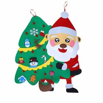 러블리 산타 트리 펠트 트리 부직포 트리 LED 5m50rn 전구포함, 러블리 산타 트리 LED 5m50rn 전구포함