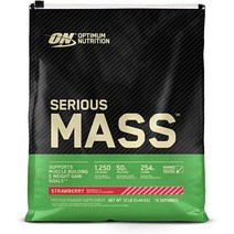 옵티멈 시리어스 매스 Serious Mass 딸기 단백질 파우더 5.44kg 12lbs 215199, 1개