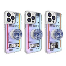 플라잉 아이폰8플러스 마이 투어리스트 도쿄 싱가포르 뉴욕 로마 투명 스마트톡   홀로그램케이스