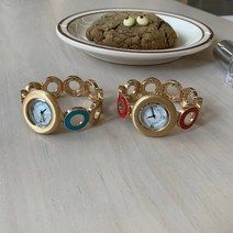 엔틱 무광 컬러 메탈 아날로그 여성 뱅글 팔찌 밴드 손목시계