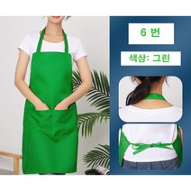 방수 앞치마 주방방수앞치마 도매 업소용 식당 방수앞치마 다이소 PVC 더블포켓부착 앞치마, 6번 그린