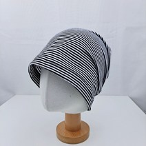 면 스트라이프 비니 항암 남녀공용 모자 두건 봄 여름 사계절