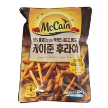 맥케인 감자튀김 5종 500g 케이준 양념 맛감자 반달감자 웨지 맘스터치 에어프라이어, 대상 맥케인 케이준후라이 500g