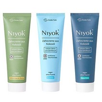 불소와 미세 플라스틱이 없는 niyok® 코코넛 오일 치약 | 아이에게도 민감한 유기농 천연화장품 | 자일리톨 허브 | 천연향 치약