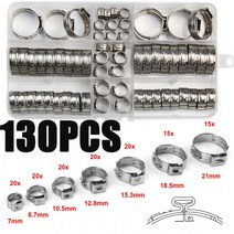 홀다운 클램프130pcs 호스 클램프 5.8-23.5mm 단일 귀 Stepless 304 스테인레스 스틸 씰링 종류에 대 한 Ci, 협력사