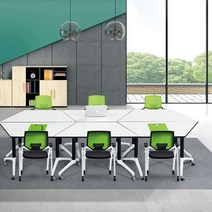 마름모 책상 접이식 사다리꼴 육각 테이블 학교 회의, 사다리꼴 테이블 900X450X750H