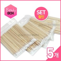 뷰티박스 속눈썹연장재료 초극세 미세면봉 100개입 5개세트할인, 1개