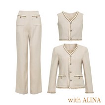 협력사 자체제작 CH s/s 트위드세트 트위드셋업 3피스 2컬러 명품스타일 여성수입의류