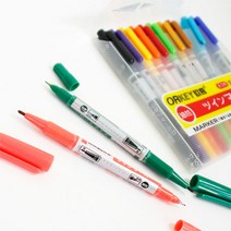 유성 마카 12색 유성펜 우드 싸인펜 미술용품 색연필