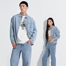 [체이스컬트] (남여공용) BAAU5416B0D 오버핏 데님 셔츠