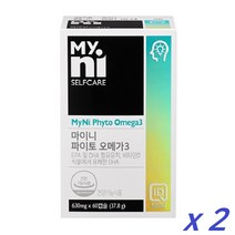 파이토 식물성오메가3 조류 식물성 오메가3 dha epa 비타민D 미세조류 해조류 캡슐 임산부 어린이 청소년 성인 여성 남성 영양제 건강식품 일동제약 마이니, 60캡슐, 2개