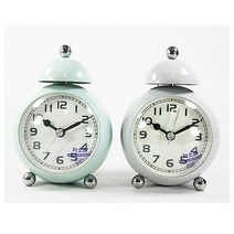 굿팬시 탁상시계 무소음 외장벨 알람시계, 싱글벨탁상시계-민트