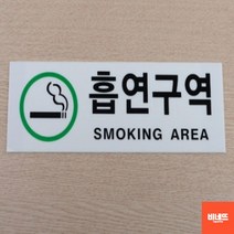 흡연구역 아크릴글씨 내부간판 사인물 스카시 그린 소 문팻말 간판 팻말, 가로 녹색 대, 기본