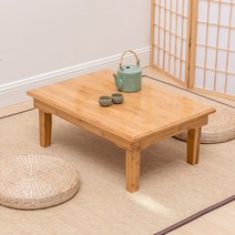 접이식 집들이상 손님상 손님초대상 잔치상 대나무 원목 밥상 차상 다과상 좌식 책상, 접이식테이블 길이 70x폭 50x높이 37
