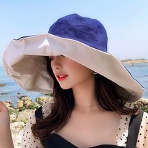 자외선차단 양면 리버서블 왕챙모자 벙거지모자 버킷햇 피크닉모자 비치썬캡 여름모자 햇빛가리개