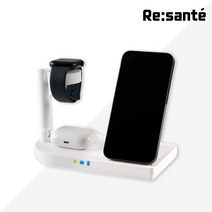 리쌍떼 4in1 멀티 고속 무선 충전기 sport41, 애플 퓨어화이트, 애플 퓨어화이트, 1개