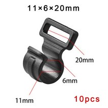 텐트 수리 10pcs 후크 캠핑 캐러밴 천막 폴 플라스틱 내부 c 모양의 폴 클립 캠핑 액세서리, 11 20 6mm