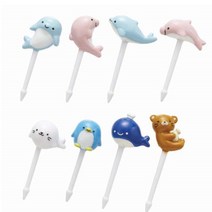 도시락 데코픽 과일 꽂이 반찬 소시지 꼬지 돌고래 8p