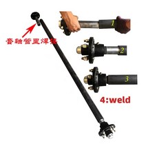 캠핑카 부품 Egotrailer 2PCS 5-114.3 3500lbs unbrake 트레일러 하프 액슬 샤프트 허브 부품 페어 가격, 한개옵션0