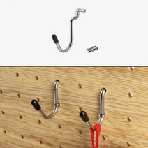 4개입 검정 타공판 페그 보드 U 후크 고리 걸이 매장 진열 악세서리 벽 인테리어