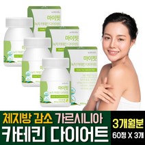 다이어트 보조제 카테킨 녹차 추출물 분말 가루 파우더 셀레늄 판토텐산 나이아신 MCT오일 가르시니아 HCA 탄수화물 컷팅제 체지방감소 분해 제거 40 50대 단기간 살빼기방법 추천, 60정 X 3개