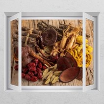 기타 바보사랑[꾸밈]한약재료_창문그림액자, 단품