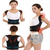 굽은어깨 굽은허리 일자목허리교정기 말린어깨 척추측만증 어깨허리비대칭 어깨통증밴드 검정, 자세교정밴드(L), 1개