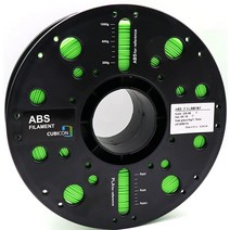 CUBICON ABS 3D 프린터 필라멘트 1.75mm 피크 그린 1Kg 스풀 2.2파운드 진공 패키지 USA 미국