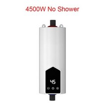순간전기온수기 4500W 주방 욕실 순간 전기 수도꼭지 히터 탱크 없는 온수 탭 난방 기계 샤워 110V, 4500w 샤워기 없음, 영국 플러그