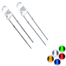 고휘도 LED 3MM 3파이 색상선택 10개, 노랑