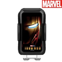 마블 차량용 초고속 핸드폰 무선 충전 거치대 15W, 아이언맨